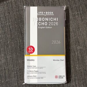 2026 Brand New Hobonichi Techo weeks Planner in soft leather black